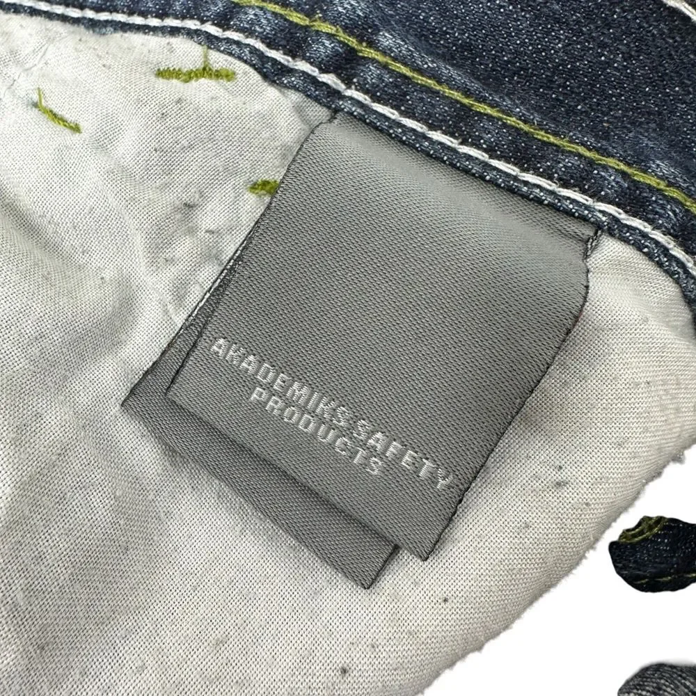 AKADEMIKS Vintage Jean Shorts Embroidered Skater Hip Hop Jorts‎ Baggy Sz 40